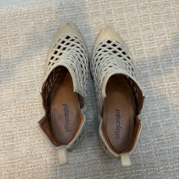 Jeffrey Campbell‎ Taggart Suede Leather Booties Taupe Women's Size 6.5 EUC - Picture 3 of 6